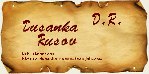 Dušanka Rusov vizit kartica